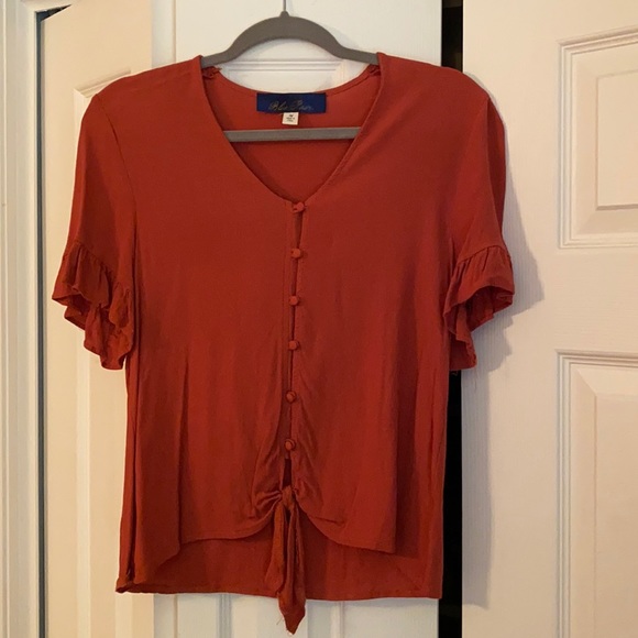 Blue Rain Tops - Blue Rain Orange Top